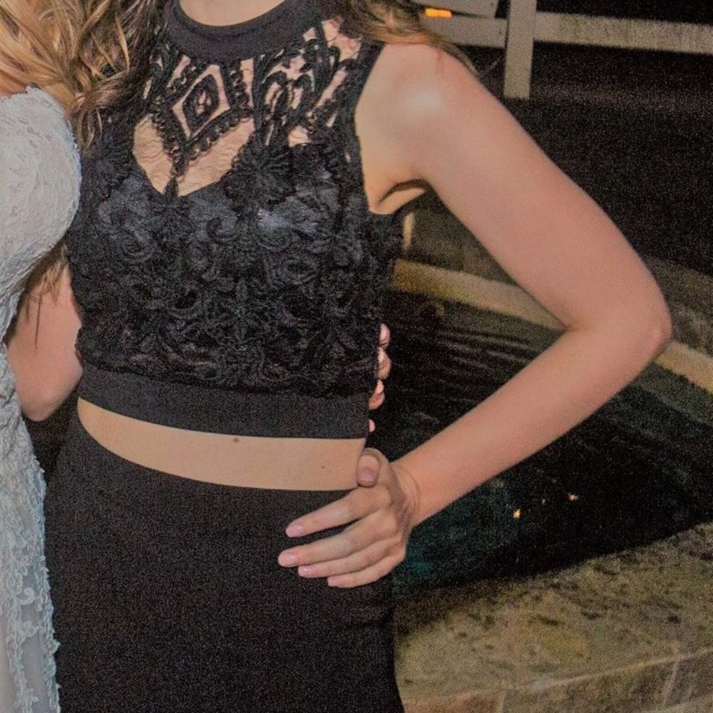 Two Piece Black Gown worn as Maid of Honor dress